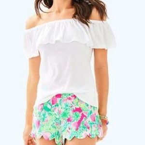 Lilly Pulitzer La Fortuna off the shoulder top S